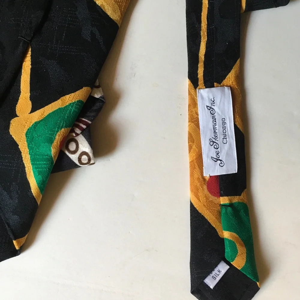 Set of 3 Vintage 1980’s-90’s Men’s Abstract Silk Ties Halston